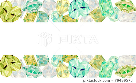 Hand drawn watercolor style illustration frame of jewels Hand drawn watercolor style illustration frame of jewels 79499573