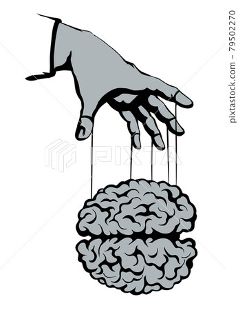 Man is a puppet. Vector drawing Man is a puppet. Vector drawing 79502270