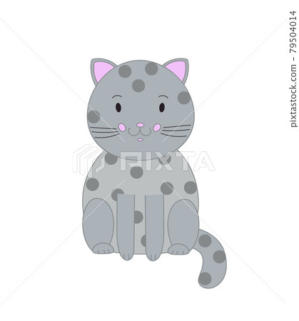 Cute grey cat in simple hand drawn style vector illustration, funny cartoon pet, domestic animal for children, decor, cards Cute grey cat in simple hand drawn style vector illustration, funny cartoon pet, domestic animal for children, decor, cards 79504014