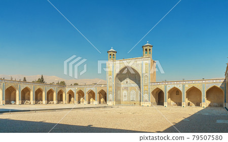Courtyard of Vakil mosque in Shiraz. Built between 1751 and 1773, restored in the 19th century during the Qajar period. Courtyard of Vakil mosque in Shiraz. Built between 1751 and 1773, restored in the 19th century during the Qajar period. 79507580
