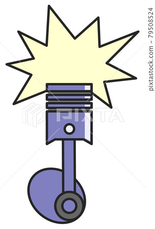 Illustration of the structure where the engine of a car moves 79508524