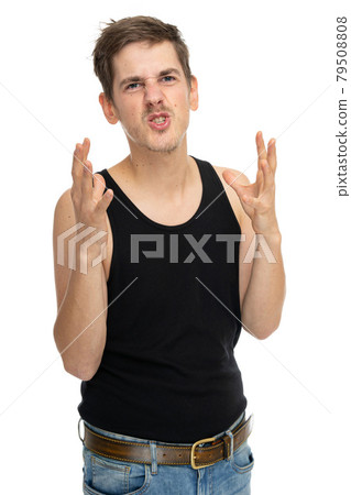 Young white man on white Young white man on white 79508808
