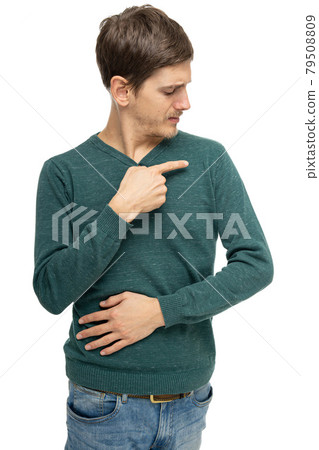 Young white man on white 79508809