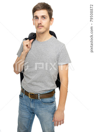 Young white man on white Young white man on white 79508872