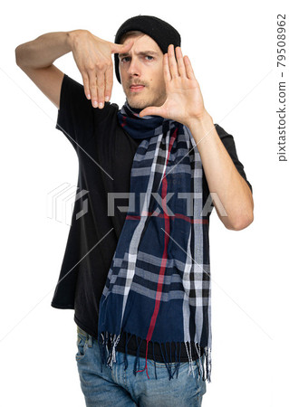 Young white man on white Young white man on white 79508962