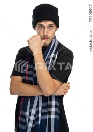 Young white man on white Young white man on white 79508967