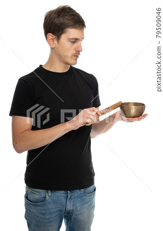 Young white man on white Young white man on white 79509046