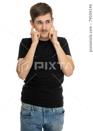 Young white man on white Young white man on white 79509140