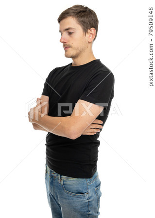 Young white man on white Young white man on white 79509148