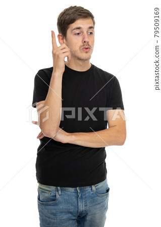Young white man on white 79509169