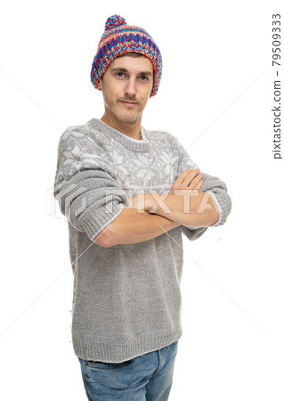 Young white man on white Young white man on white 79509333