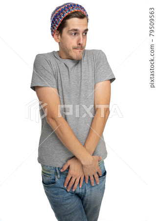 Young white man on white Young white man on white 79509563