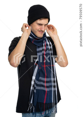 Young white man on white Young white man on white 79509570