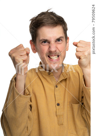 Young white man on white Young white man on white 79509624