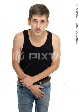 Young white man on white 79509755