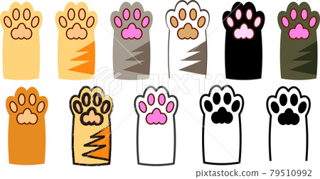 Cute cat paws set 79510992