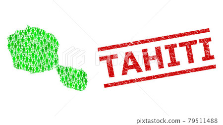 Textured Tahiti Watermark and Green Men and Dollar Mosaic Map of Tahiti Island Textured Tahiti Watermark and Green Men and Dollar Mosaic Map of Tahiti Island 79511488