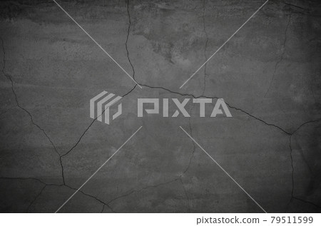 破裂的黑色混凝土紋理_水泥和抹灰牆背景 79511599