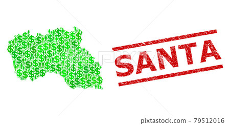 Distress Santa Stamp Seal and Green Men and Dollar Mosaic Map of Santa Maria Island Distress Santa Stamp Seal and Green Men and Dollar Mosaic Map of Santa Maria Island 79512016