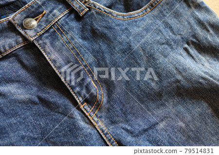 Dark blue jeans close up, Close up shot of denim jeans 79514831