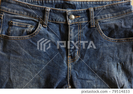 Dark blue jeans close up, Close up shot of denim jeans 79514833