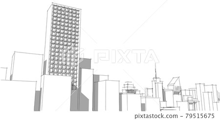 Abstract architectral drawing sketch,Illustration Abstract architectral drawing sketch,Illustration 79515675