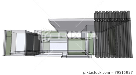 Abstract sketch, Architectural ,Construction ,Wireframe Abstract sketch, Architectural ,Construction ,Wireframe 79515957