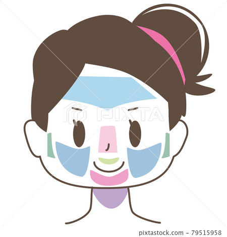 Deformed woman hair loss face 79515958