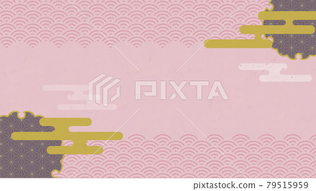 紫色日式背景框架[青海浪] 79515959