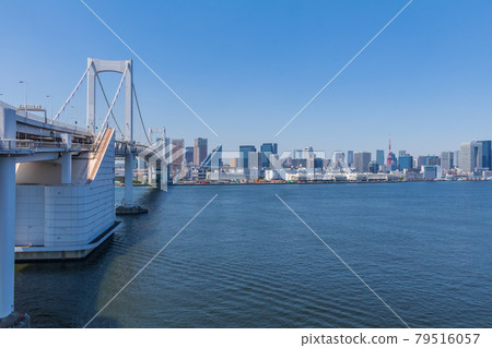 【東京街景】從彩虹橋眺望東京都 79516057