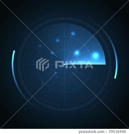 Radar Screen. Hud display. 79516446
