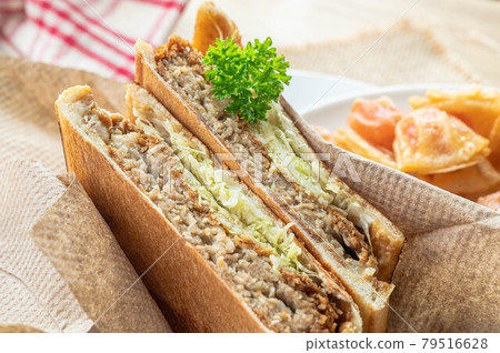 Menchi-katsu hot sandwich Menchi-katsu hot sandwich 79516628