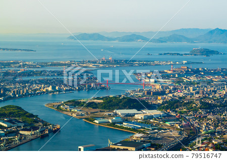 Tobata / Wakamatsu area seen from Mt. Sarakura Tobata / Wakamatsu area seen from Mt. Sarakura 79516747