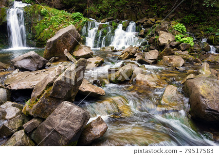 Waterfall in the Carpathians 79517583