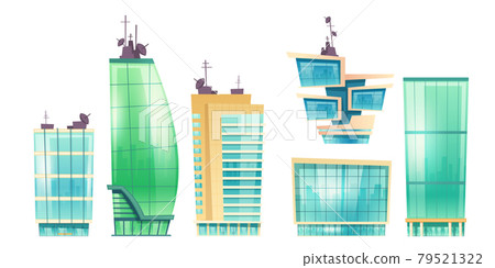 Vector skyscrapers, modern office buildings 79521322