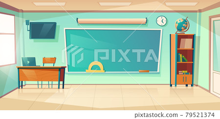 Empty classroom interior, school or college class 79521374