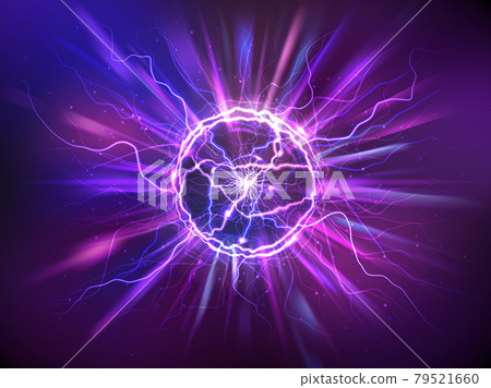 Realistic electric ball or abstract plasma sphere 79521660