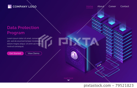 Data protection program, isometric concept 79521823