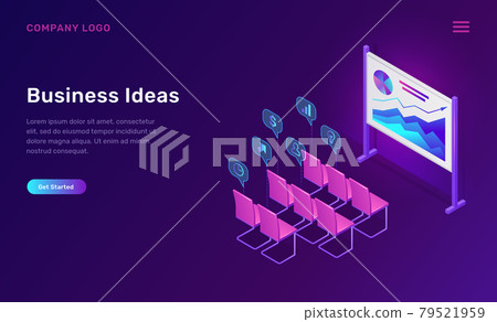 Business training or ideas isometric concept - Stock Illustration ...