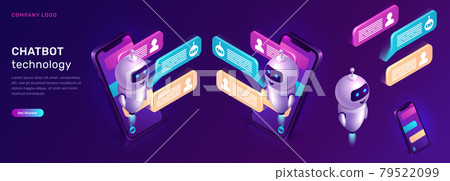 Chatbot technology, artificial intelligence concept Chatbot technology, artificial intelligence concept 79522099