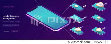Mobile document manager business concept Mobile document manager business concept 79522116