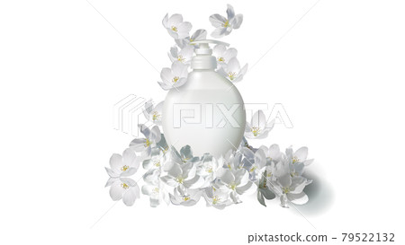Cosmetic realistic liquid soap with jasmine flower Cosmetic realistic liquid soap with jasmine flower 79522132