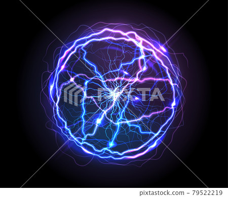 Realistic electric ball or abstract plasma sphere 79522219