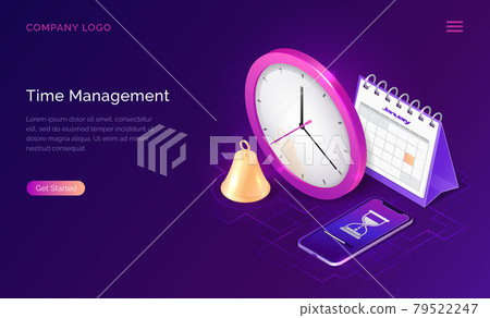 Time management isometric business concept Time management isometric business concept 79522247