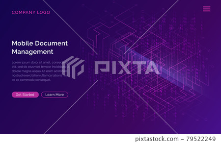 Big data waterfall, streams of digital binary code Big data waterfall, streams of digital binary code 79522249