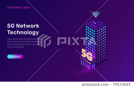 5G network technology, isometric concept 79523685