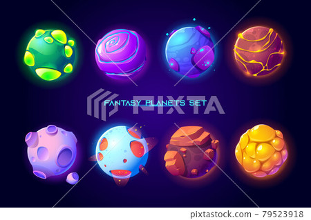 Fantastic space planets for ui galaxy game 79523918