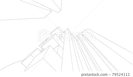 Building sketch architectural 3d illustration, Architecture building perspective lines Building sketch architectural 3d illustration, Architecture building perspective lines 79524111