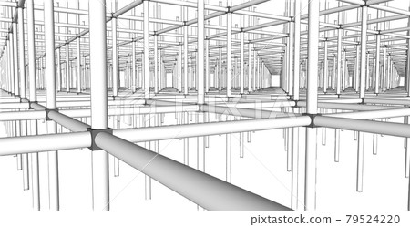 Building sketch architectural 3d illustration, Architecture building perspective lines Building sketch architectural 3d illustration, Architecture building perspective lines 79524220