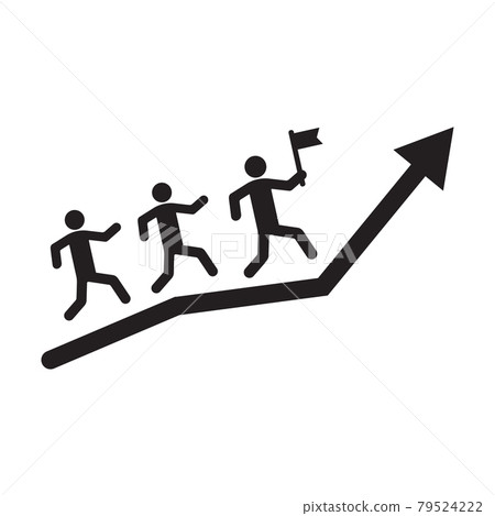 Leadership icon man holding flag in hand on the arrow sign vector for your web site design, logo, app, UI. illustration Leadership icon man holding flag in hand on the arrow sign vector for your web site design, logo, app, UI. illustration 79524222